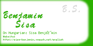 benjamin sisa business card